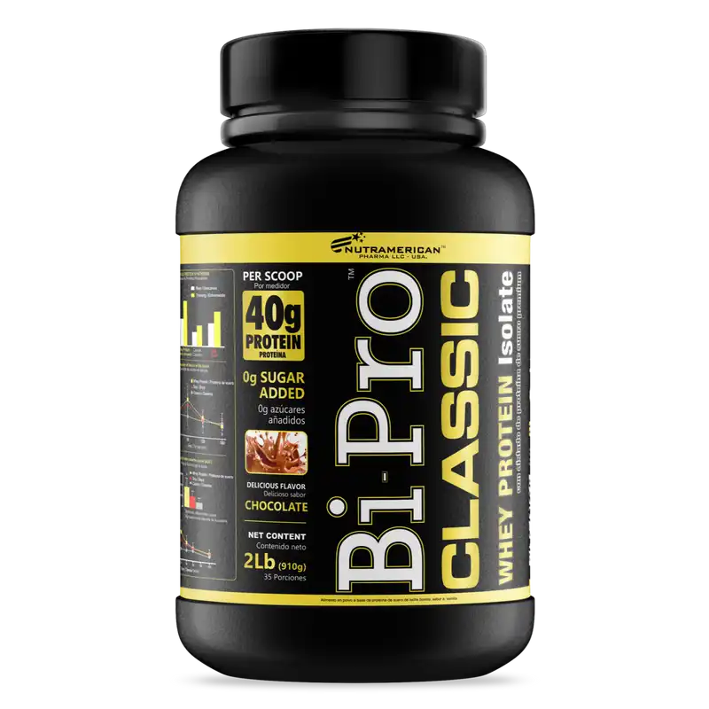 BiPro Classic Chocolate 2lb Nutramerican proteína whey Colombia