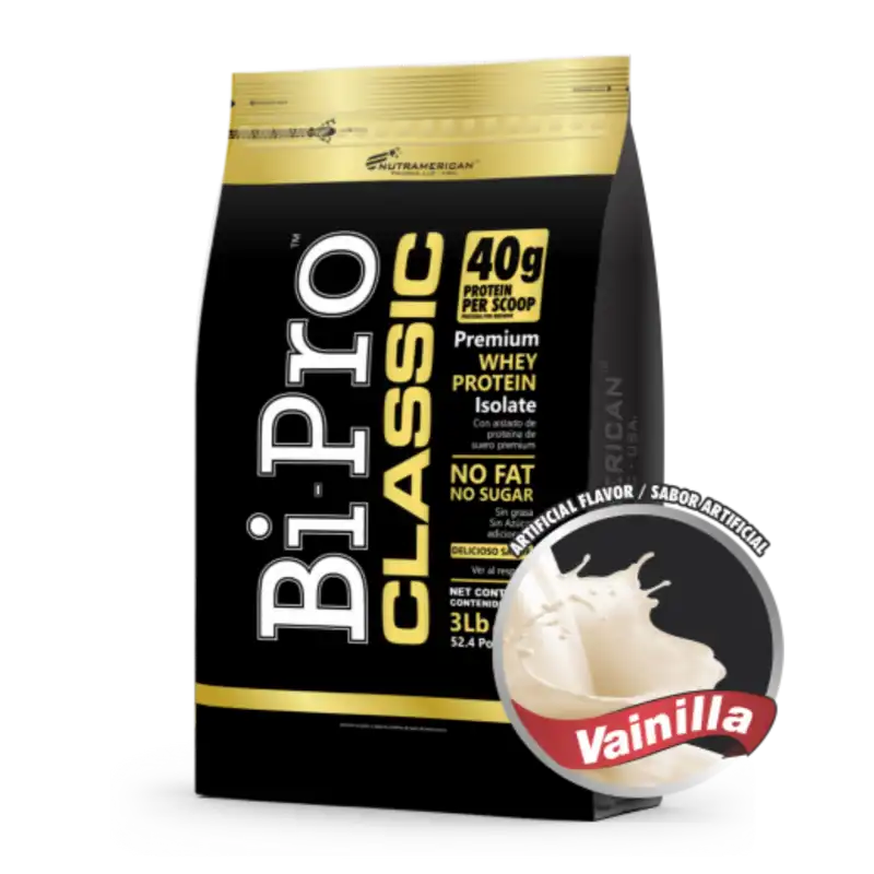 BiPro Classic Vainilla 3lb Nutramerican proteína whey gran formato Colombia