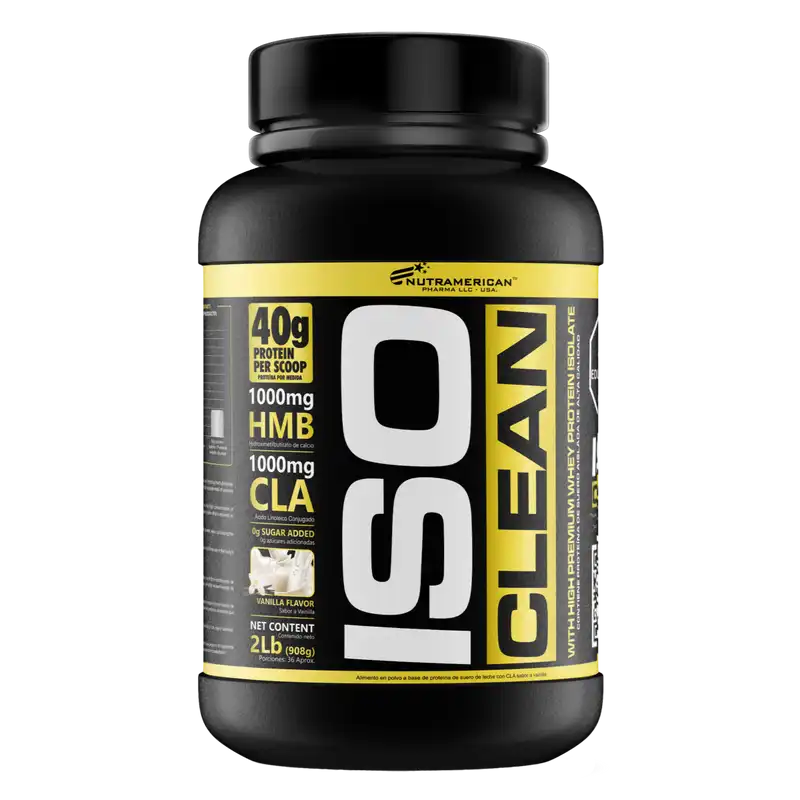 Isoclean 2lb Nutramerican proteína isolada con HMB y CLA Colombia